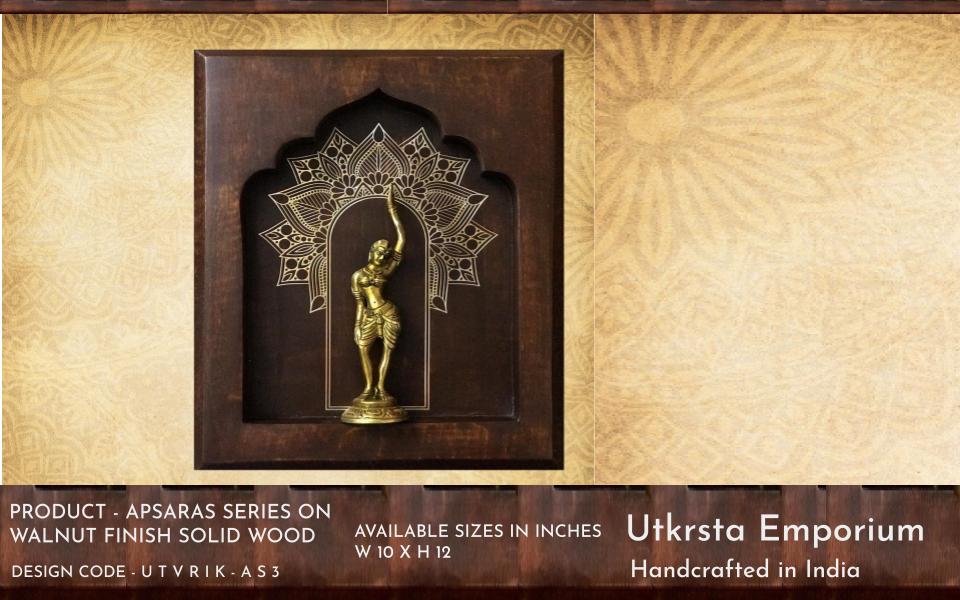 Apsara in Walnut Wood Finish Solid Frame (AS3)