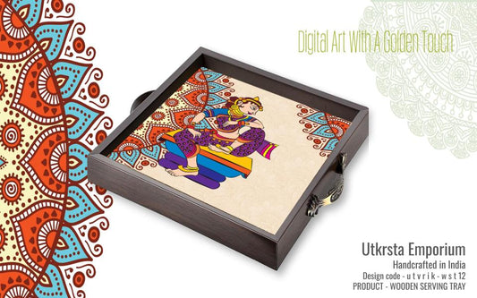 Wooden Tray Rani Digital Print